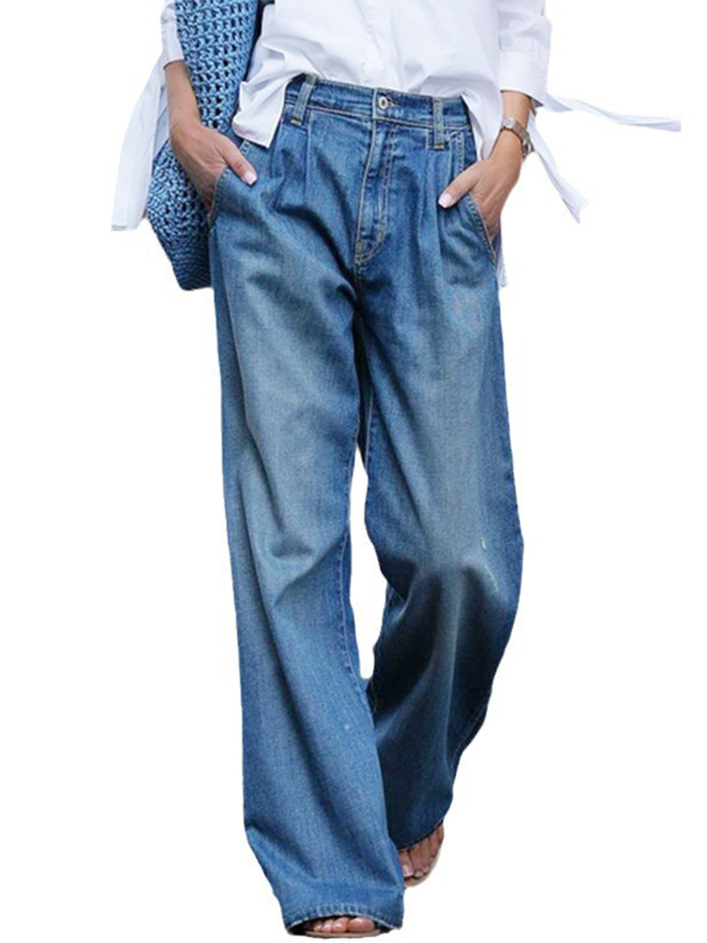 KoJooin Wide leg Jeans in Blue: front