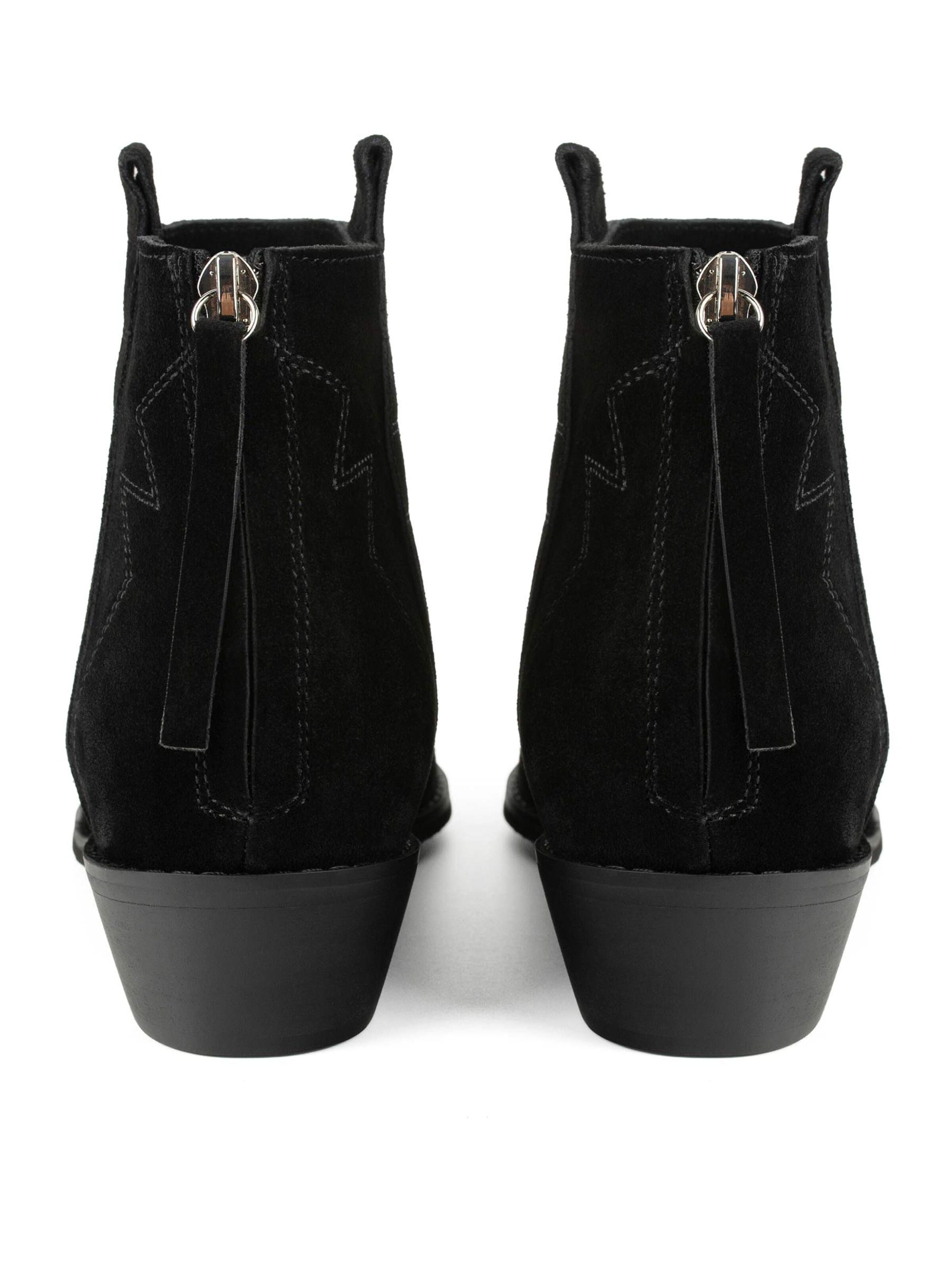 L37 HANDMADE SHOESGležnjače 'FLASHBACK' - crna boja