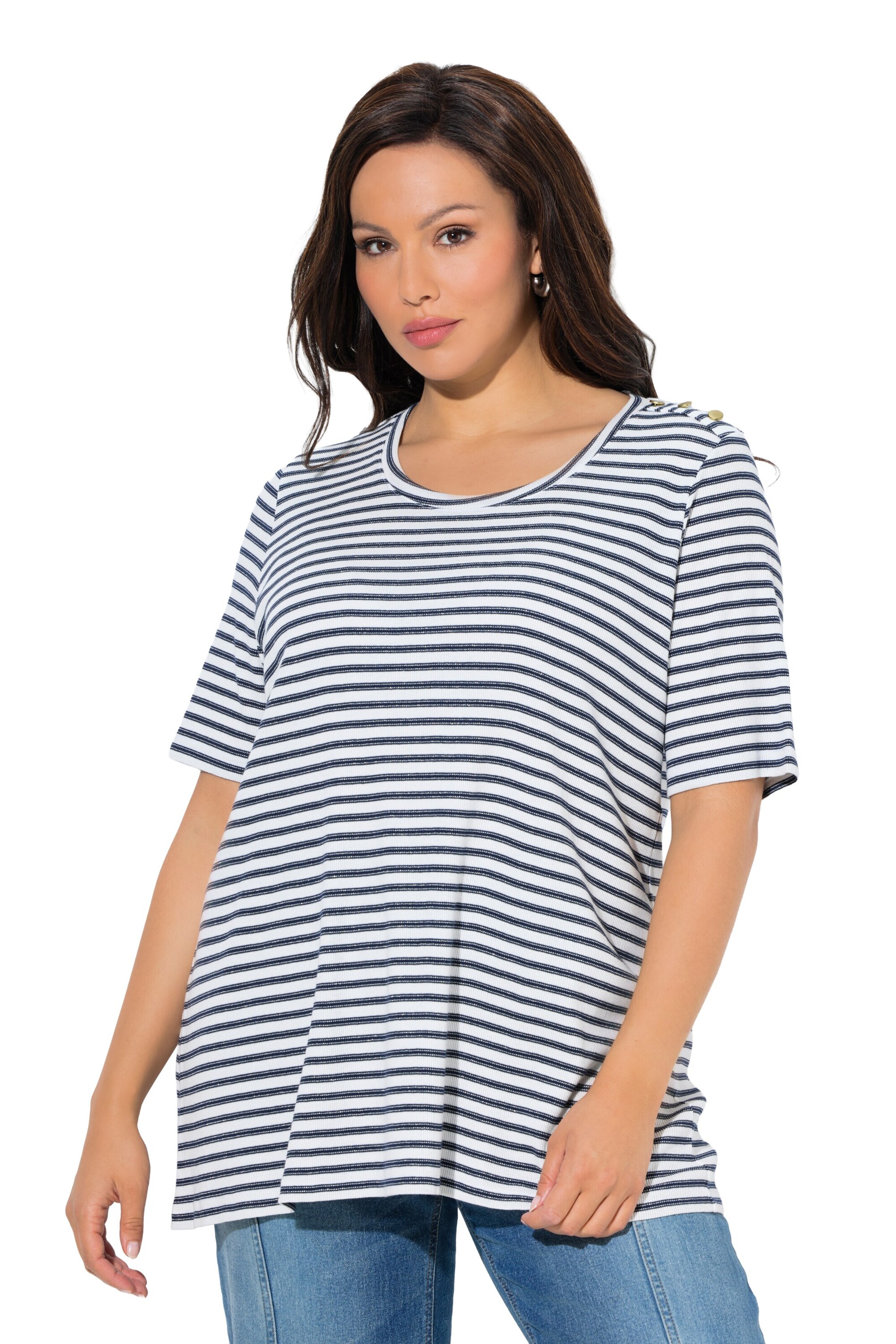 Ulla Popken Shirt in Wit: voorkant