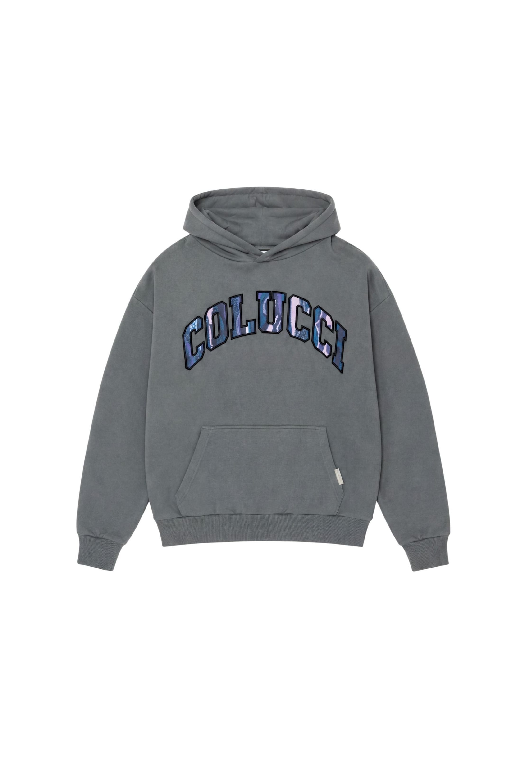Colucci Sweatshirt 'College' in L in Blue / Dark grey / Pastel pink / Black, Item view