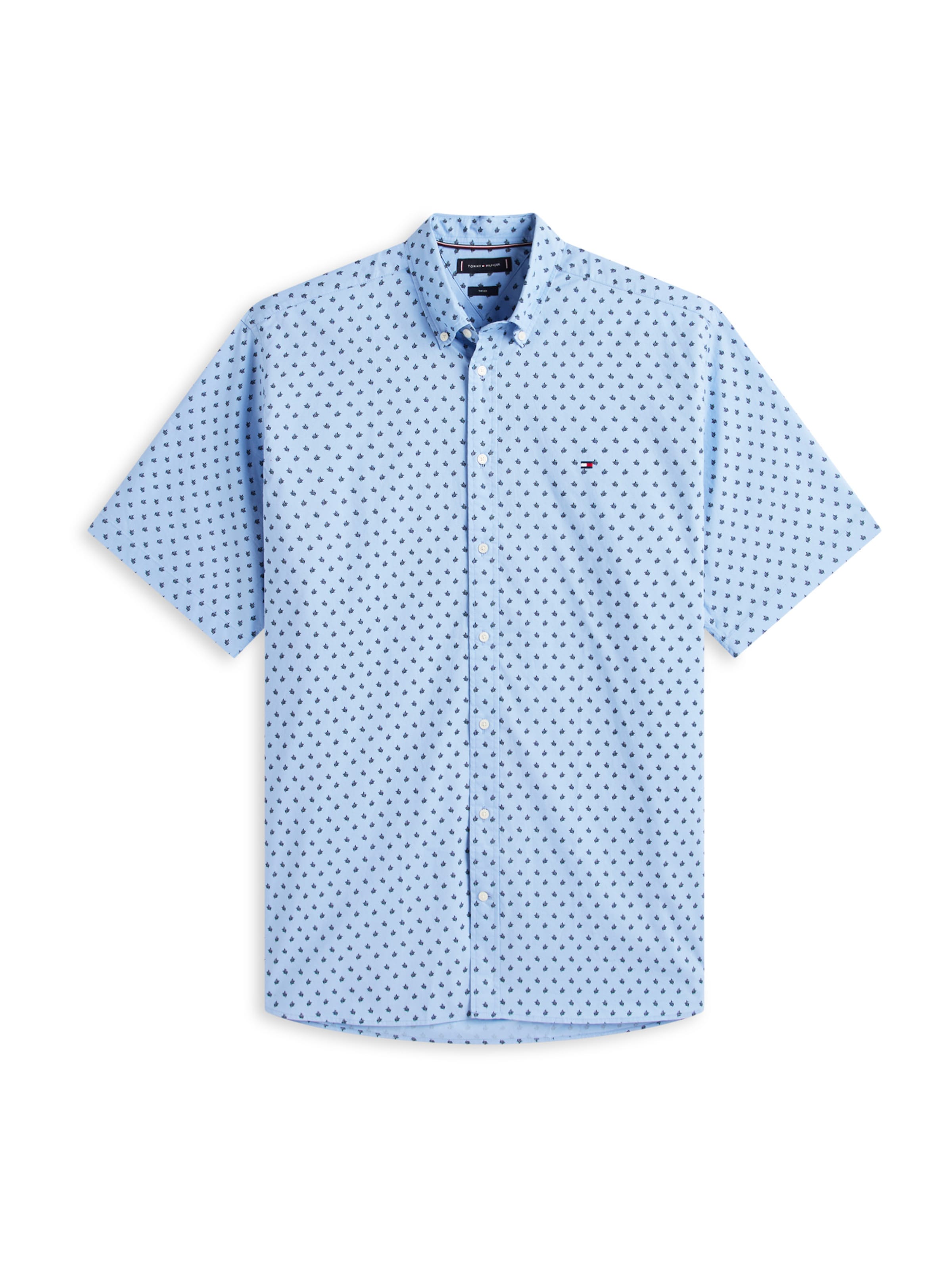 Tommy Hilfiger Big & Tall Regular fit Button Up Shirt in Blue: front