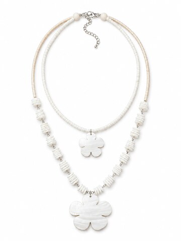COLLEZIONE ALESSANDRO Kette 'Shellflower'‌‌‌‌‌‌ in Weiß: Vorderseite