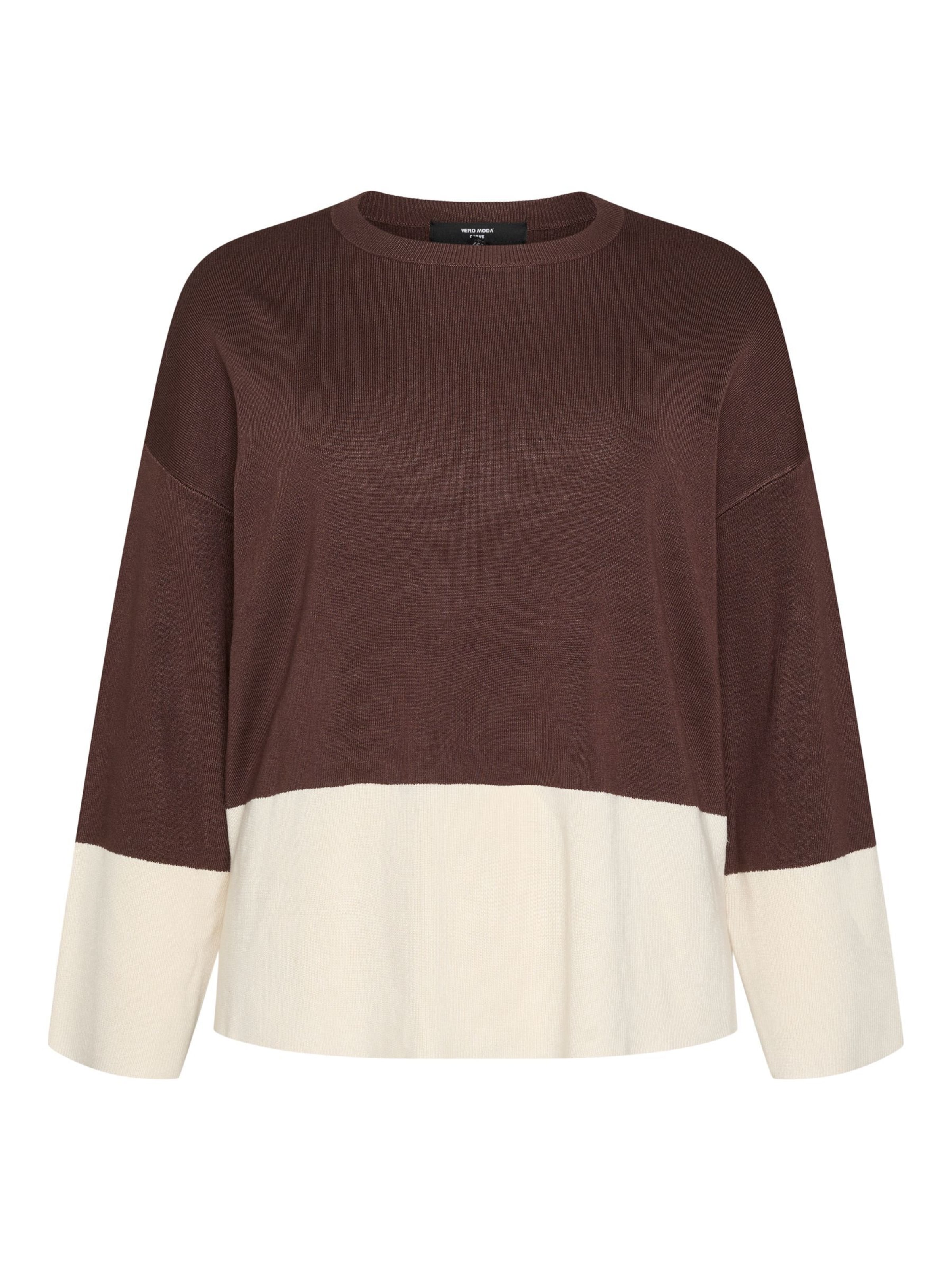 Pullover 'VMSilje' di Vero Moda Curve in marrone: frontale