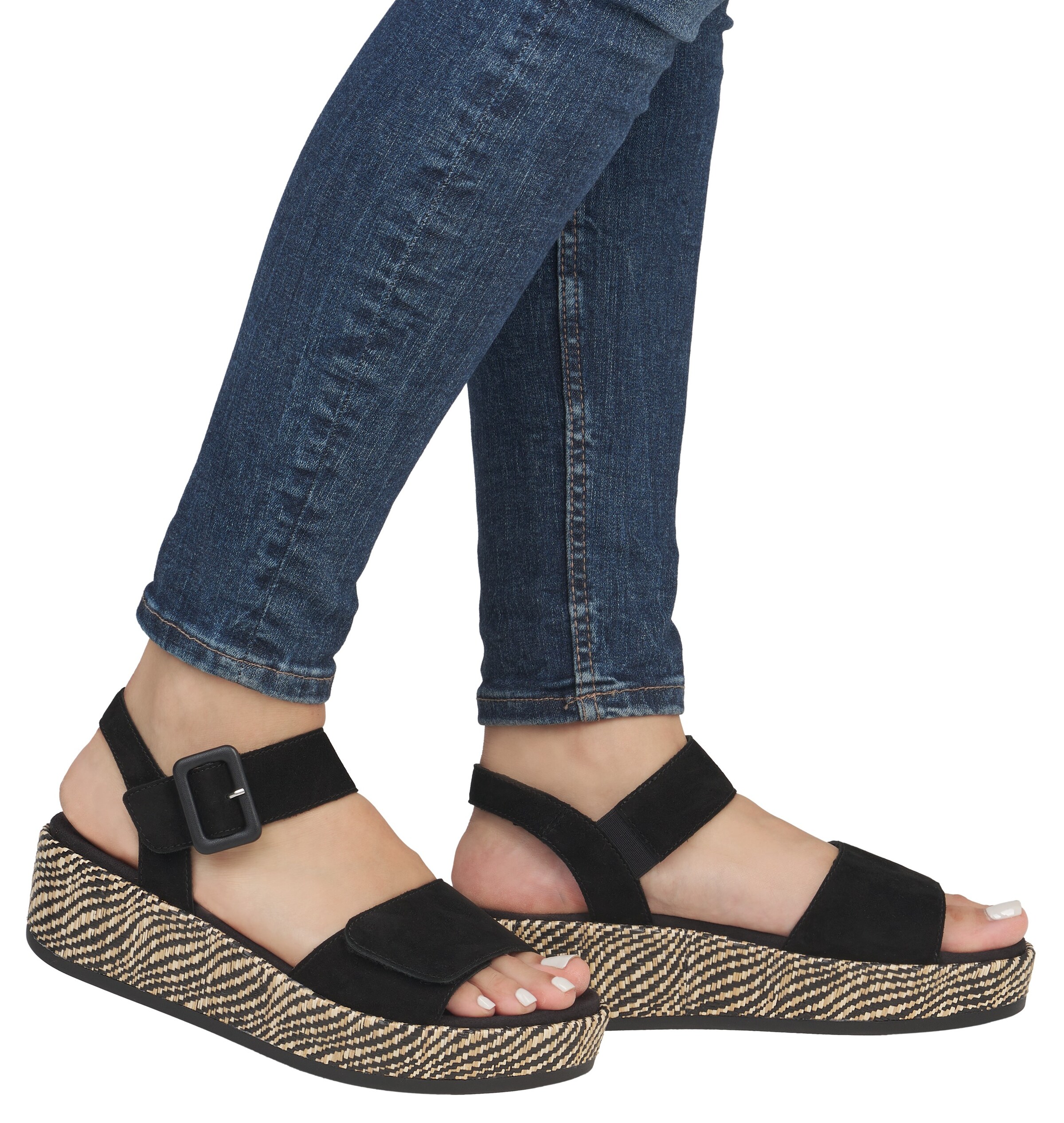 Sandales REMONTE en noir : devant