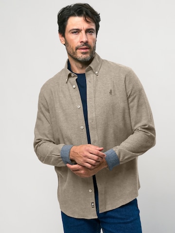 MCS Comfort Fit Paita 'Adam' värissä ruskea: etupuoli