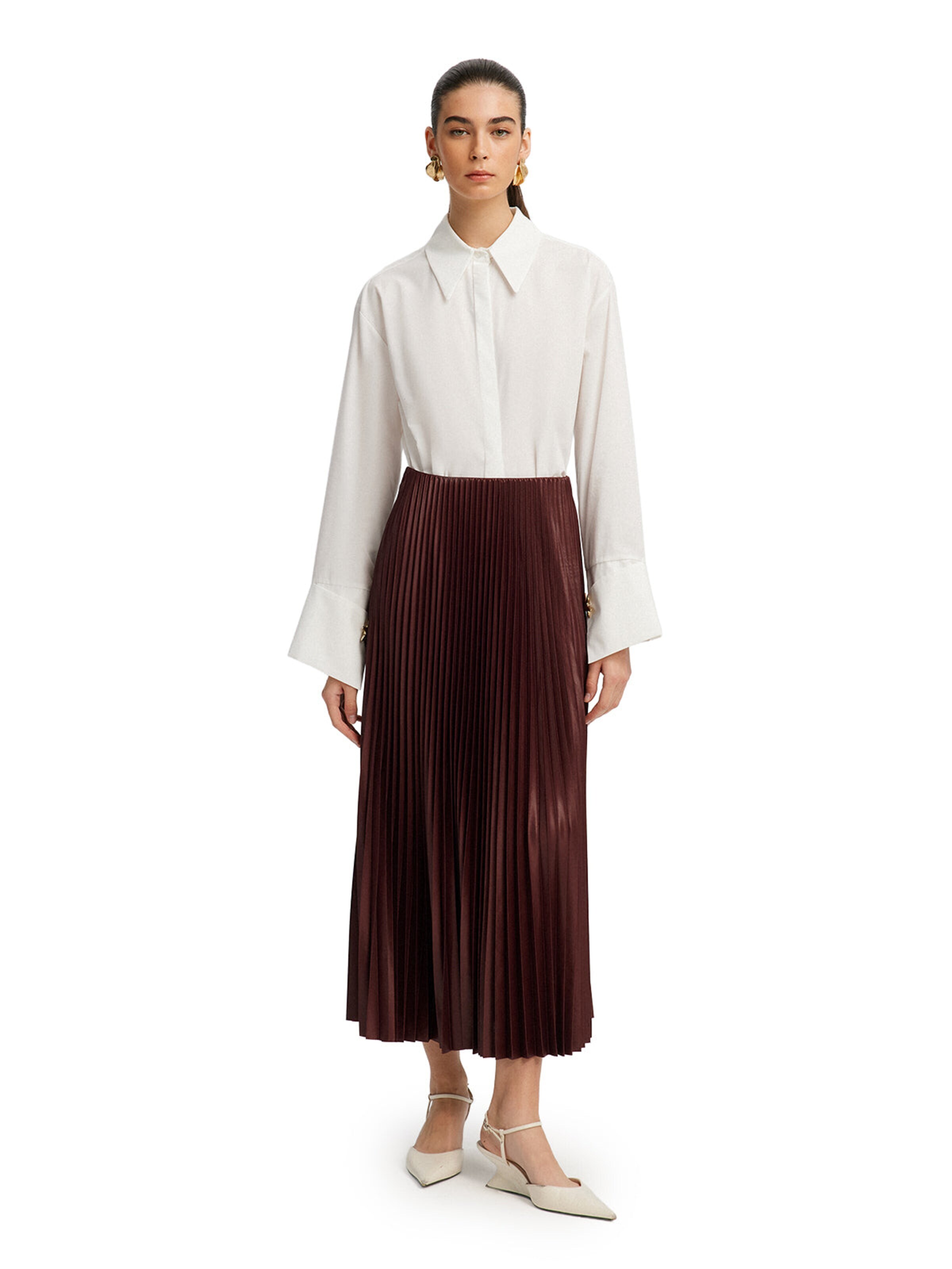 Touché Privé Rock 'Pleated Skirt'‌‌‌‌‌ in Rot: Vorderseite