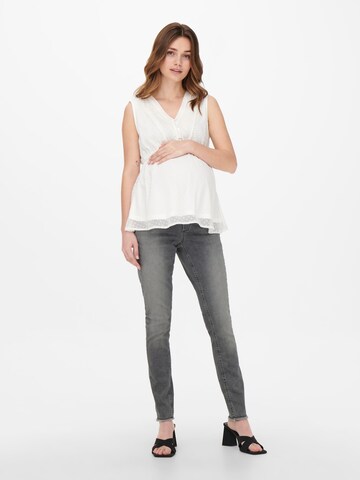 Only Maternity Skinny Jeans 'Blush' in Grey