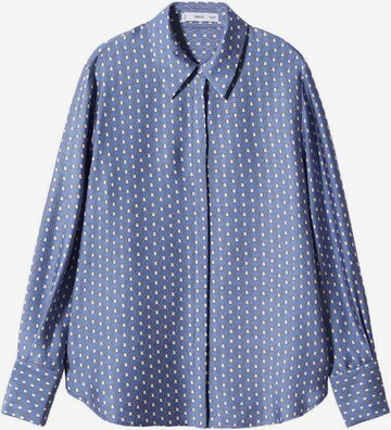 MANGO Blouse in Blauw: voorkant