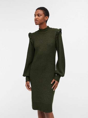 OBJECT Úpletové šaty 'MALENA' – zelená: přední strana