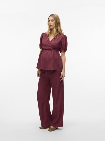 MAMALICIOUS Wide Leg Bukser i rød