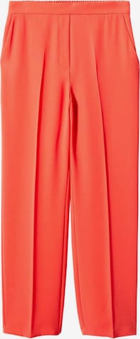 Loosefit Pantalon à plis 'Iguana' MANGO en rouge : devant