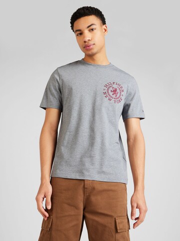 TOMMY HILFIGER T-Shirt 'ICON CREST' in Grau: Vorderseite