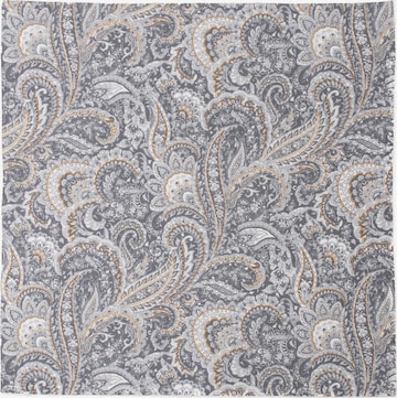 MayTree - Chal 'Seidentuch mit Baumwolle' en gris: frente