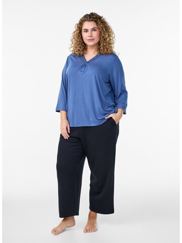 Camicia da notte 'Mhali' di Zizzi in blu