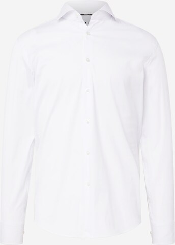 Slim fit Camicia business 'P-Hank' di BOSS in bianco: frontale