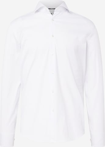 BOSS Black - Ajuste estrecho Camisa de negocios 'P-Hank' en blanco: frente