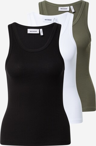 WEEKDAY Top in Green: front