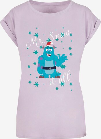ABSOLUTE CULT Shirt 'Disney 100 - Sully Mr Snow It All' in Purple: front