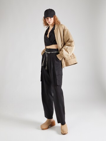 SCOTCH & SODA Wide leg Παντελόνι cargo σε μαύρο