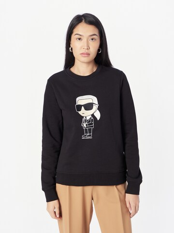 Karl Lagerfeld Sweatshirt 'Ikonik 2.0' in Black: front