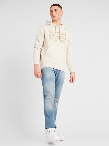 G-Star RAW Sweatshirt 'Distressed Originals' in Beige