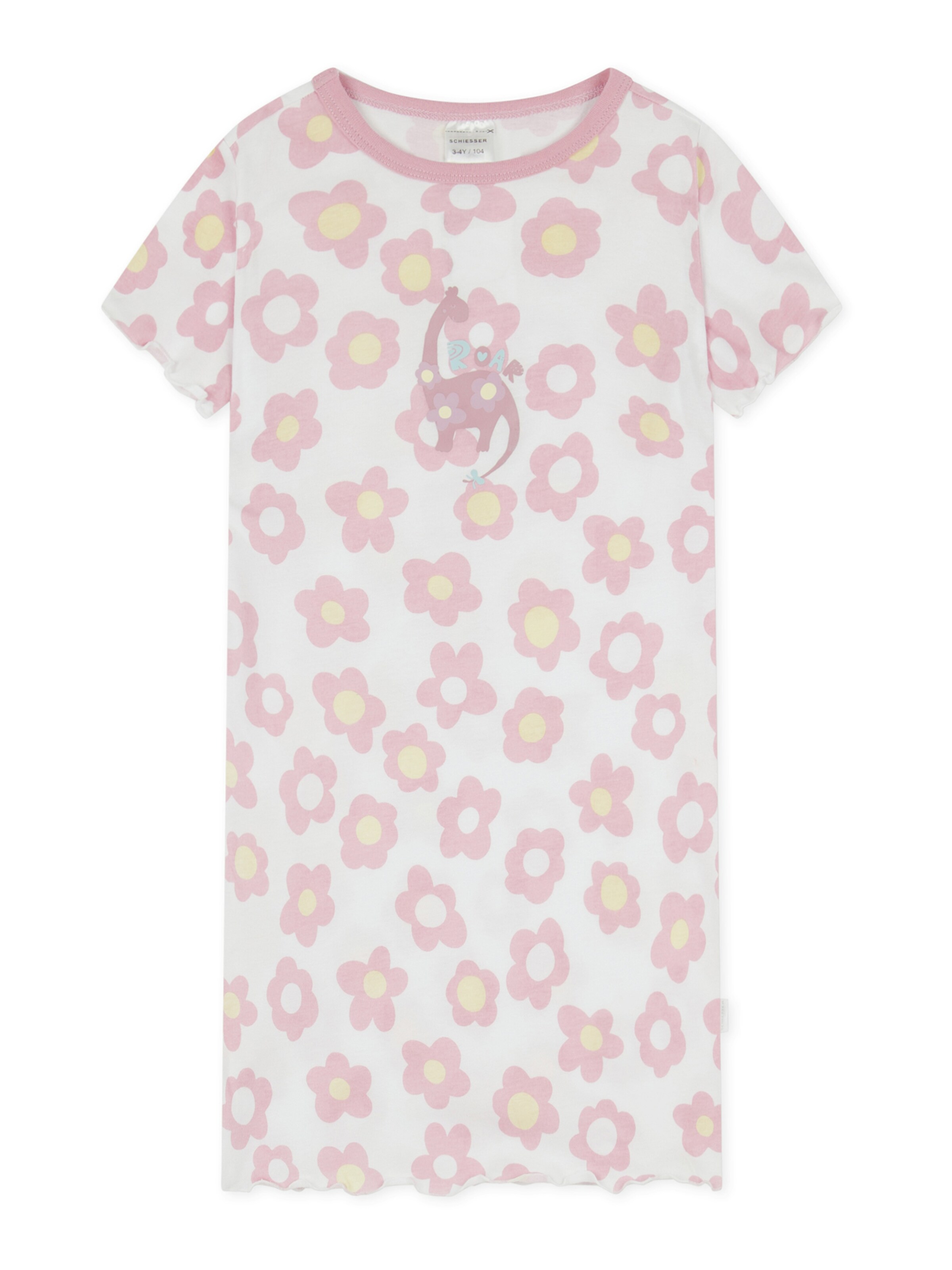 SCHIESSER Nachthemd ' It's a Girls World ' in Wit: voorkant