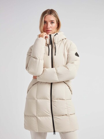 JACK1T Outdoorjas ' Black Star Puffer Coat Matt ' in Wit: voorkant