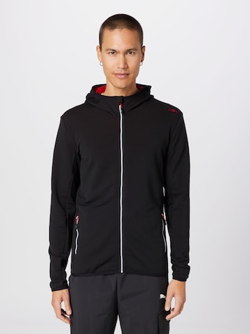 CMP Athletic Zip-Up Hoodie in Black: front