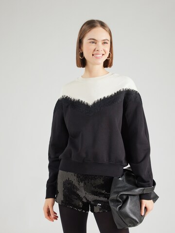 Bluză de molton 'JANEA_P1 10' de la DRYKORN pe negru: față