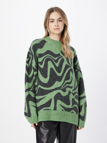 Monki Sweater in Green: front