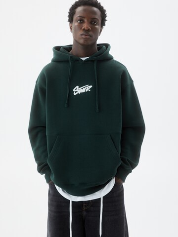 Sweat-shirt Pull&Bear en vert : devant