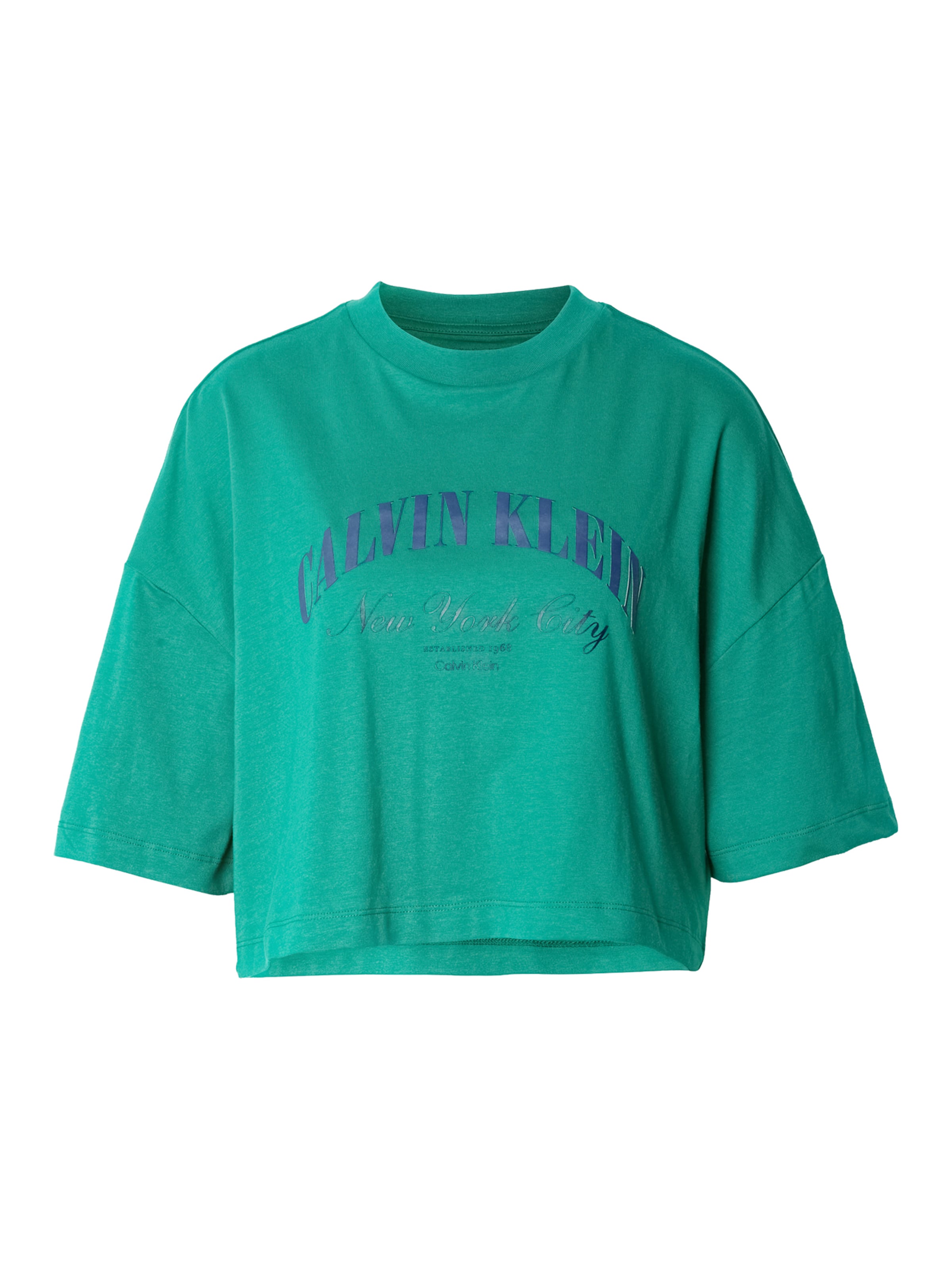 T-shirt 'HERITAGE' Calvin Klein Jeans en vert : devant