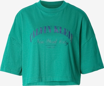žalia Calvin Klein Jeans Marškinėliai 'HERITAGE': priekis