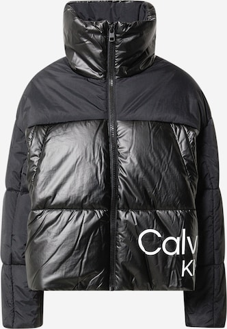 Veste mi-saison Calvin Klein Jeans en noir : devant