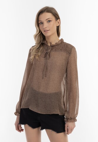 DreiMaster Vintage Blouse in Brown: front