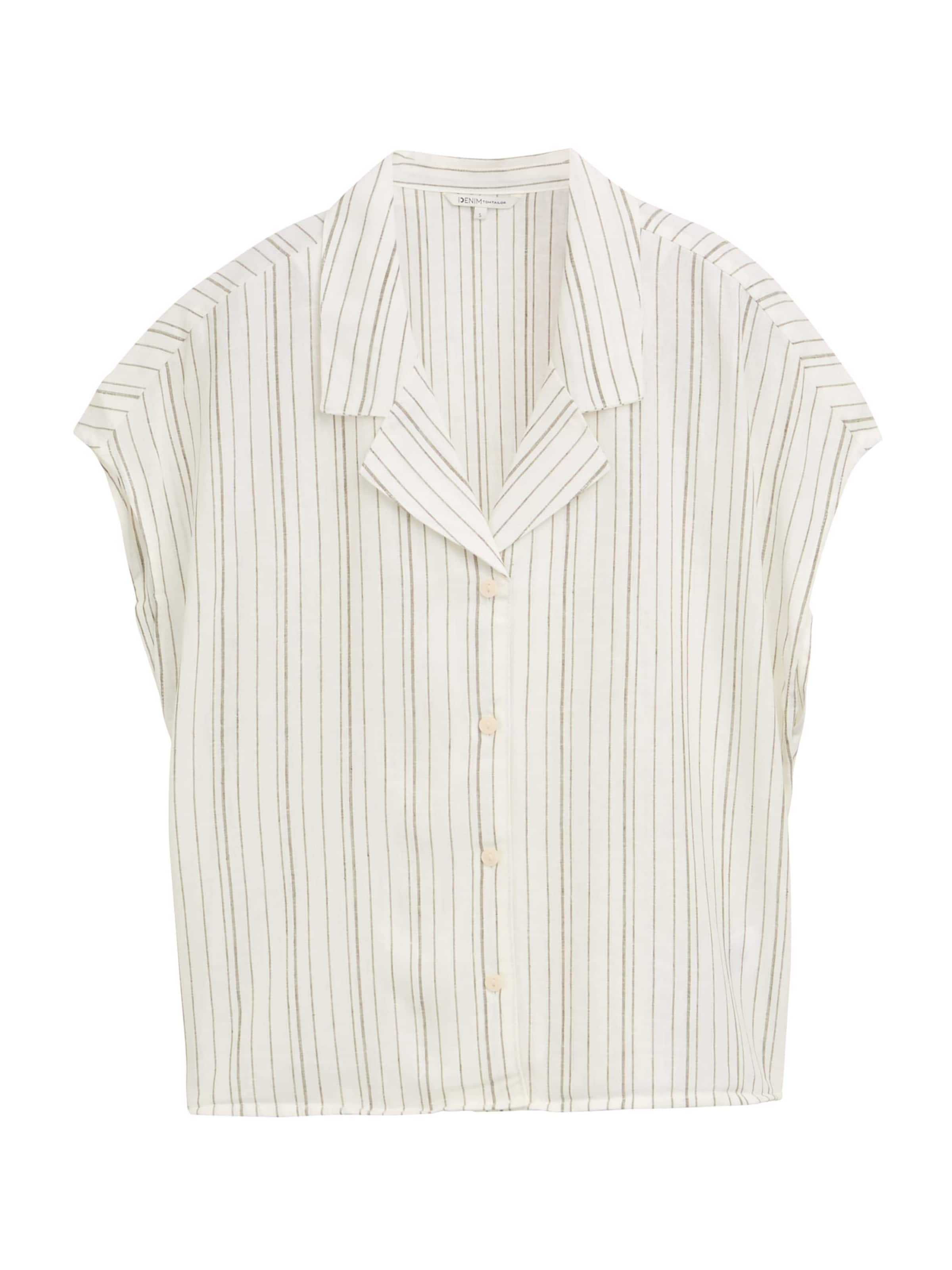 Chemisier TOM TAILOR DENIM en blanc : devant