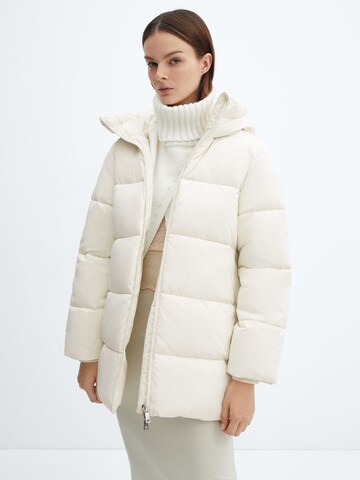 MANGO Winter Jacket 'Tokyo' in White: front