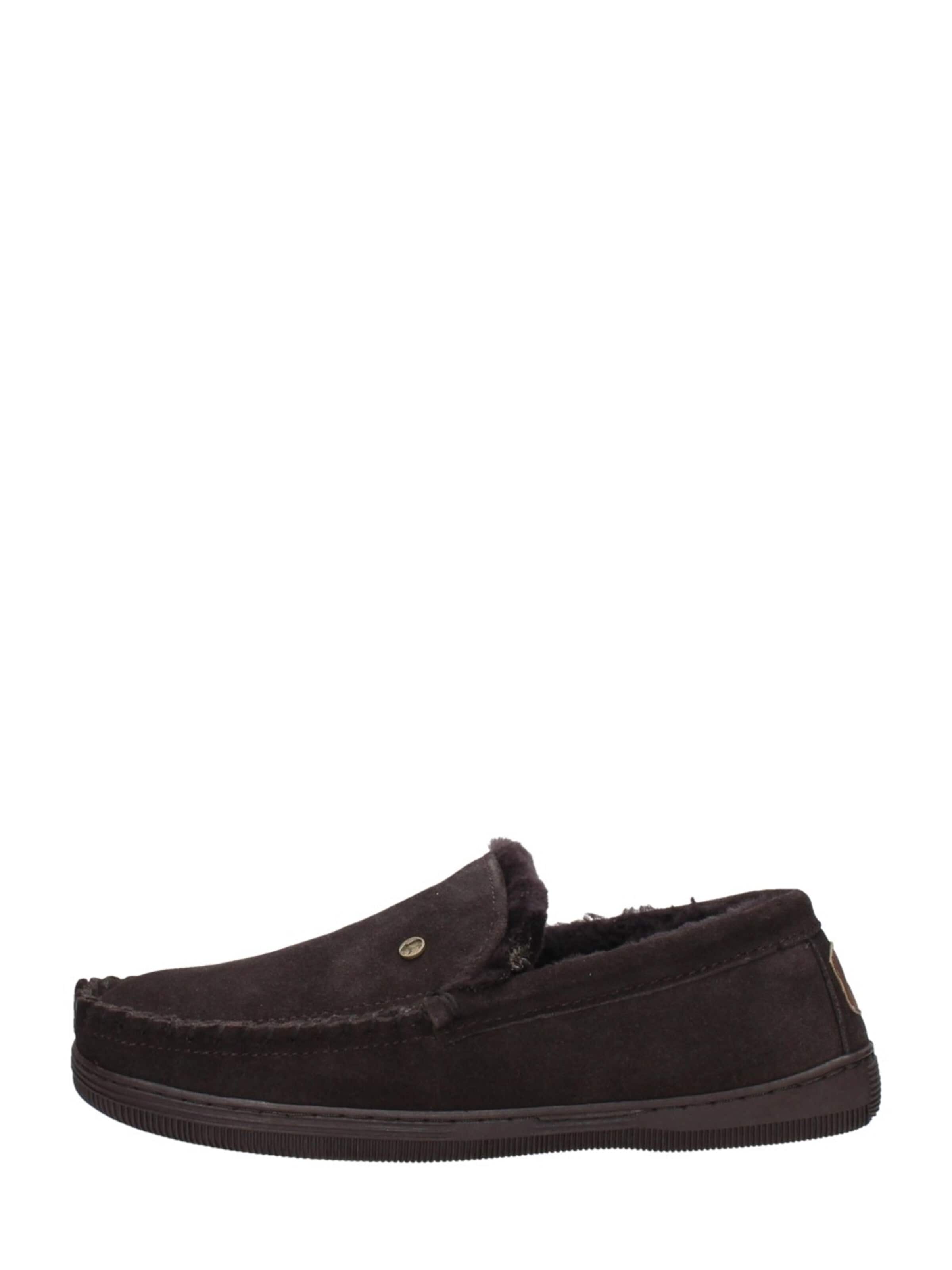 Warmbat Mocassins 'Grizzly' in Bruin: voorkant