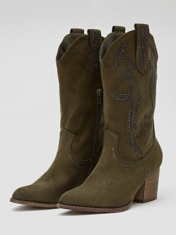 BUONAROTTI Cowboystiefel in Grün: Vorderseite