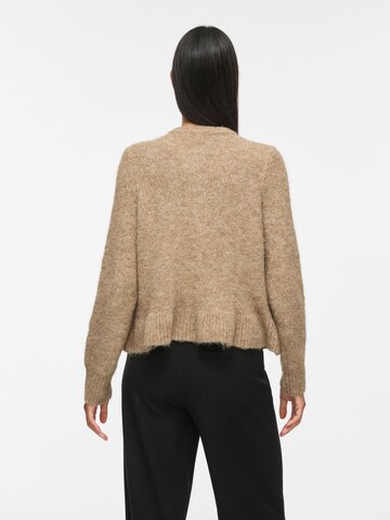 VILA Knit Cardigan 'VIBows' in Beige