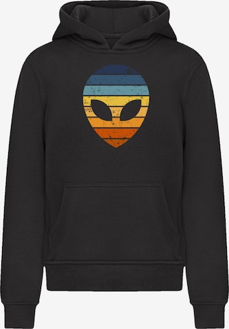 F4NT4STIC Sweatshirt 'Alien Sonnenuntergang Retro' in Black: front