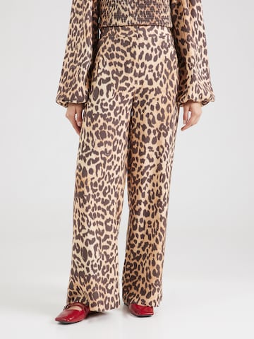 Harper & Yve Wide Leg Bukser i beige: forside