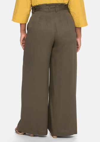 SHEEGO Loose fit Pleat-Front Pants in Green