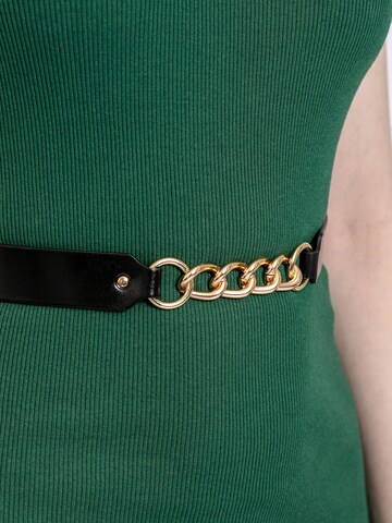 Haute Cuir Bælte 'Chained' i sort
