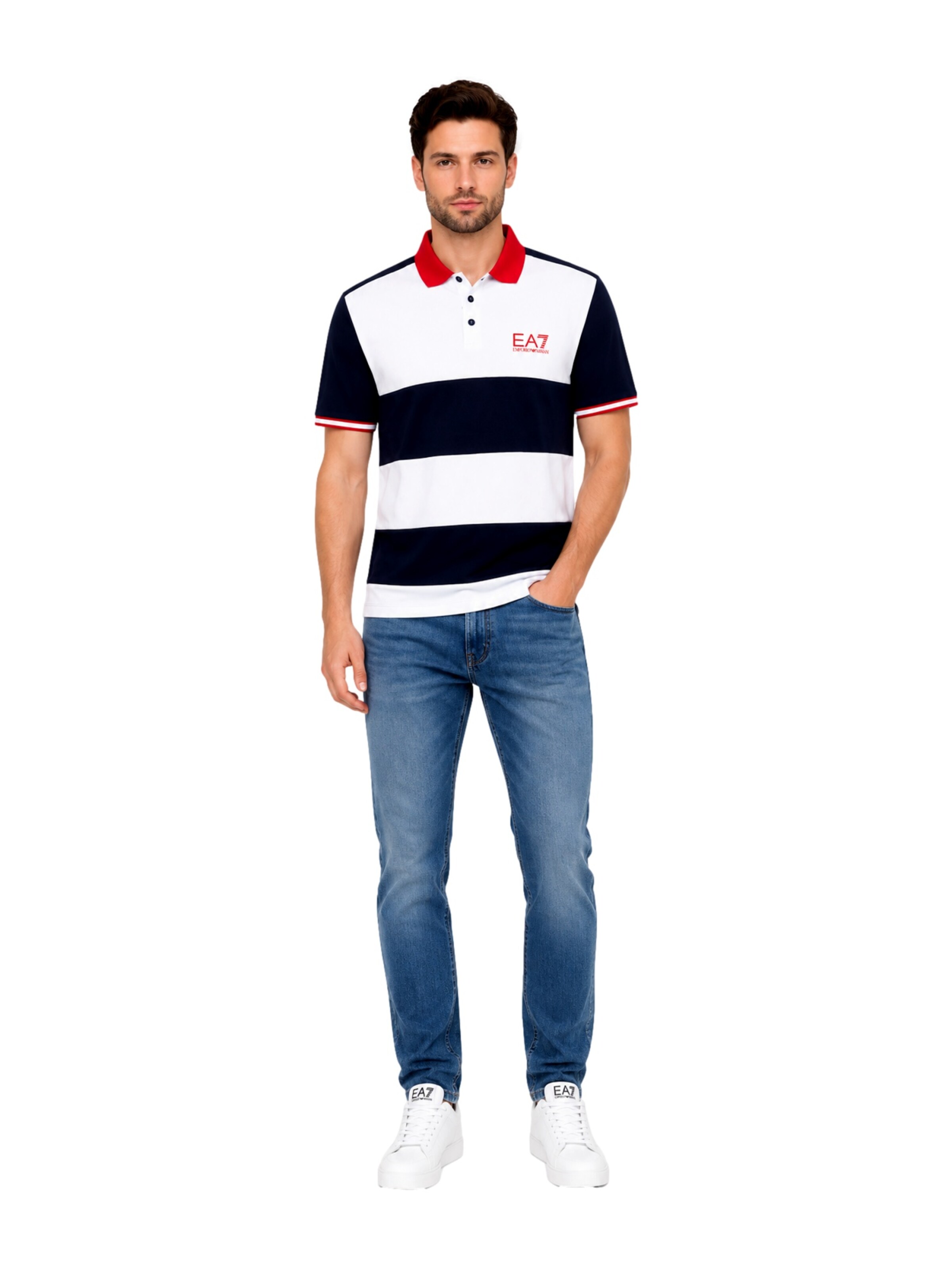 EA7 Emporio Armani Poloshirt in Blau