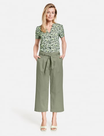 GERRY WEBER - Loosefit Pantalón plisado en verde