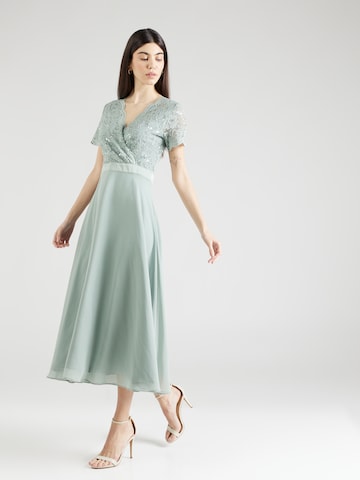 Robe de cocktail SWING en vert : devant