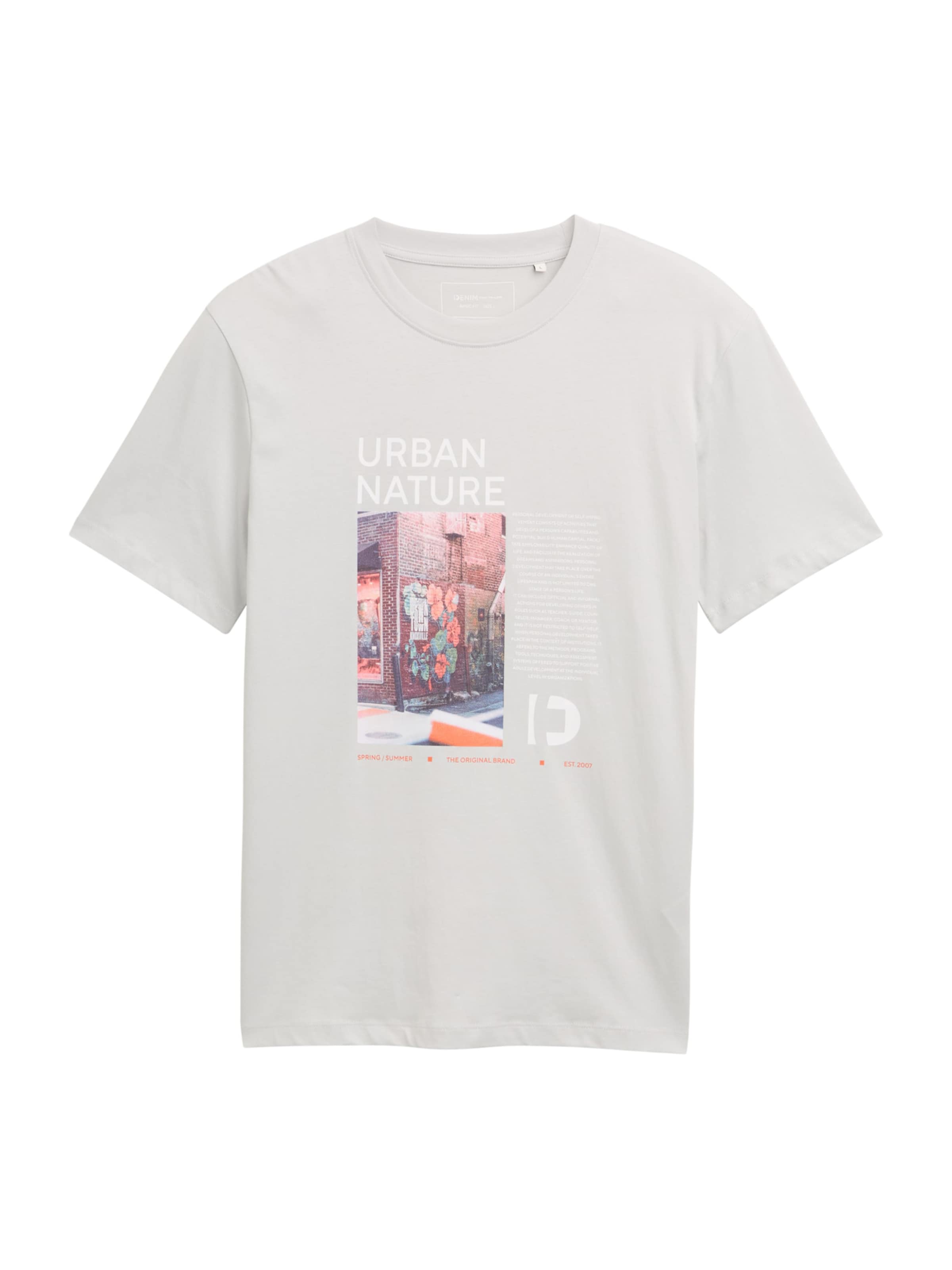 TOM TAILOR DENIM Koszulka w kolorze szary: przód