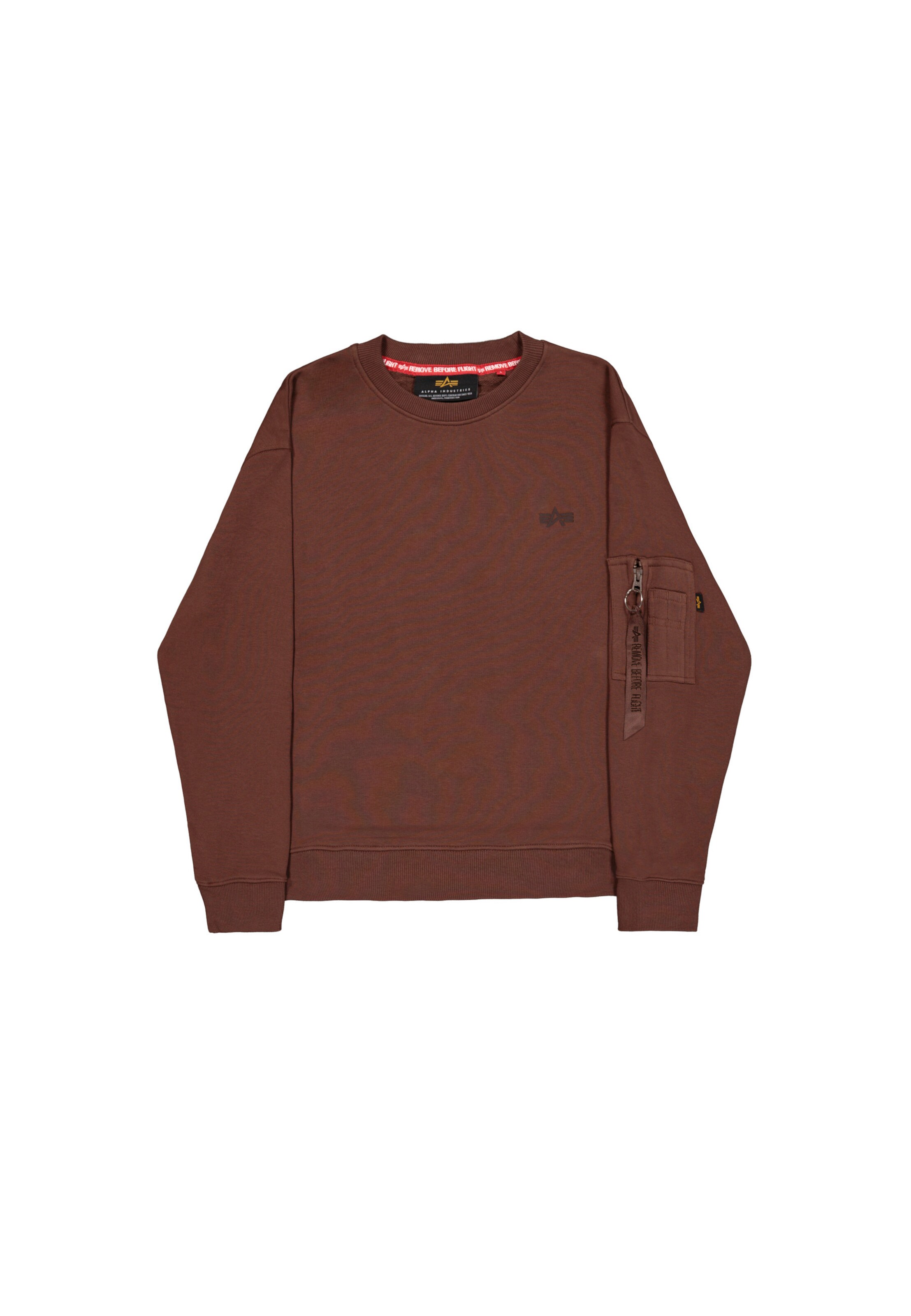ALPHA INDUSTRIES Μπλούζα φούτερ 'Dtm' σε καφέ: μπροστά