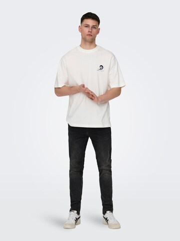 Only & Sons Skinny Fit Дънки 'Warp' в черно